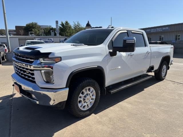 2022 Chevrolet Silverado 2500HD 4WD Crew Cab Long Bed LTZ in Summit White — front three-quarter view