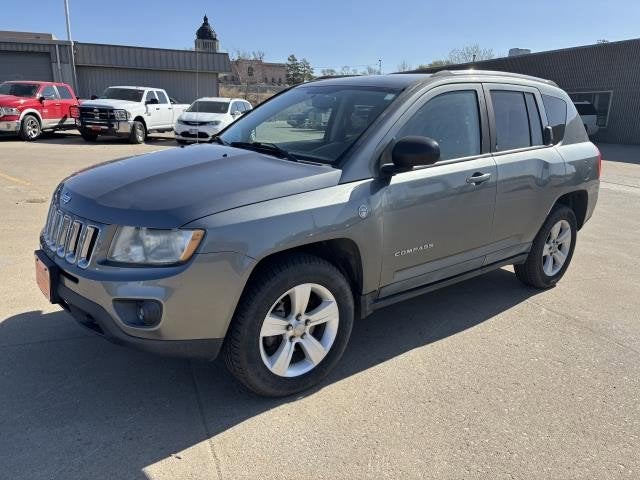 2011 Jeep Compass Latitude in Mineral Gray Metallic — front three-quarter view