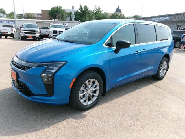 2027 Chrysler Pacifica PACIFICA SELECT AWD in Hydro Blue Pearl-Coat Exterior Paint — front three-quarter view