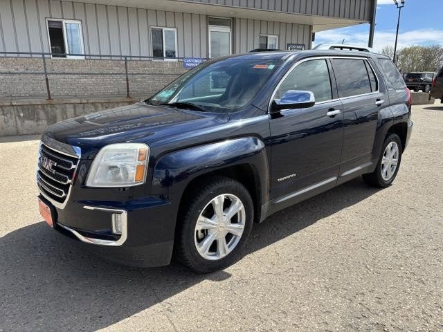 2017 GMC Terrain SLT in Dark Sapphire Blue Metallic — front three-quarter view